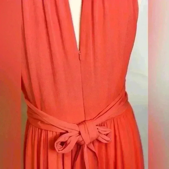 Suzi Chin for Maggie Boutique Orange with Key Hole Front Dress (Size 12) - Picture 3 of 9